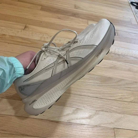 ASICS Men's Gel-Kayano 30 Running Shoes Oatmeal/Black Athletic Comfort Size 12 - Picture 7 of 9